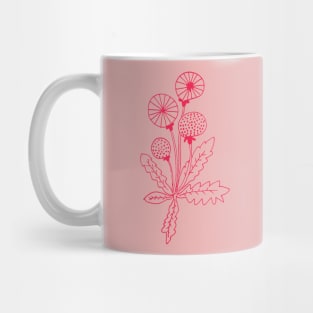 Dandelion pink Mug